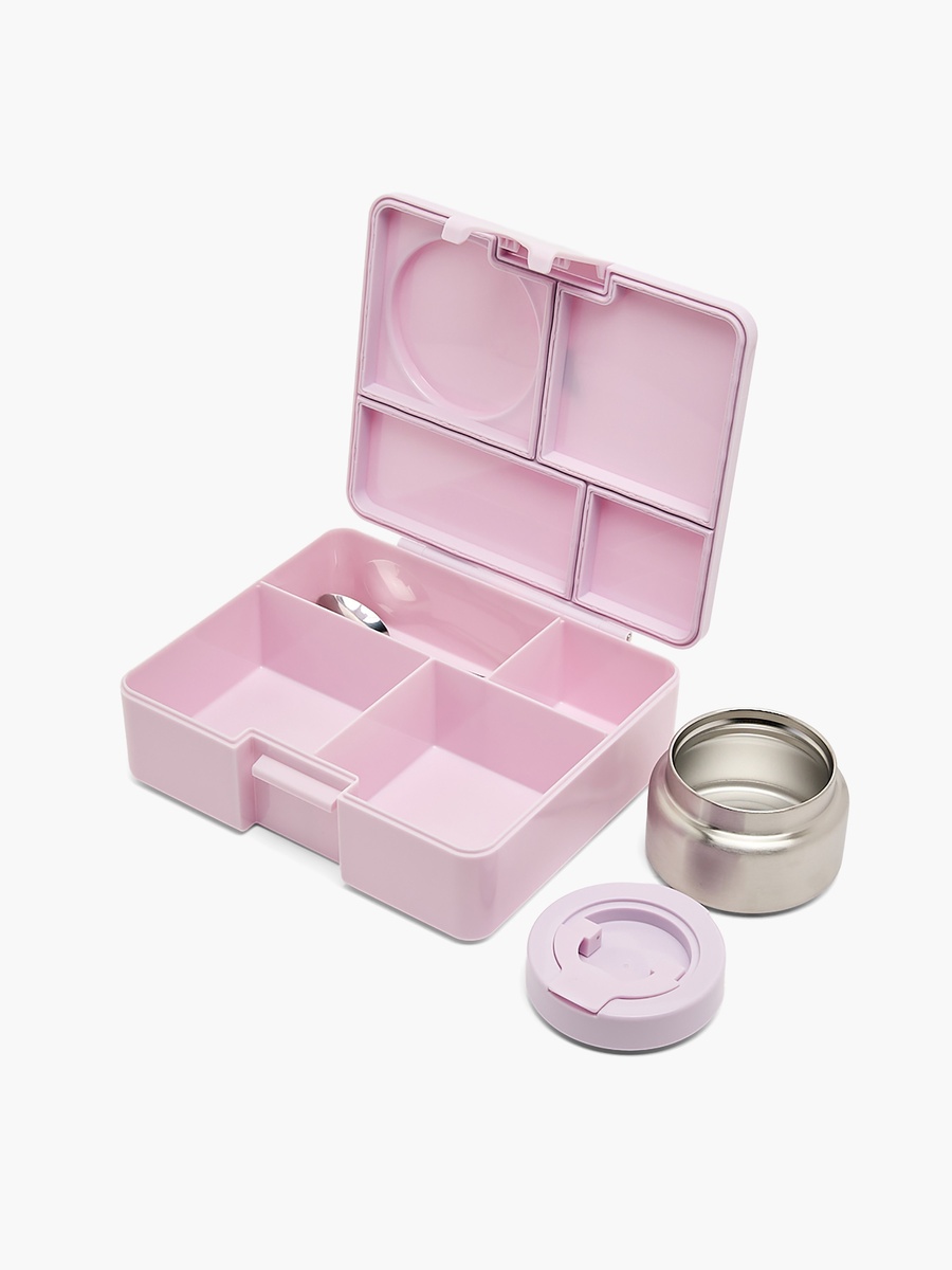 4-Compartment Bento Lunch Box with Food Jar and Cutlery