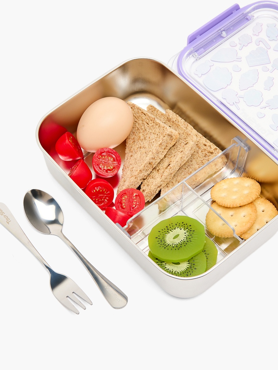 Ice Cream Print Bento Lunch Box with Compartments - 1.2 L
