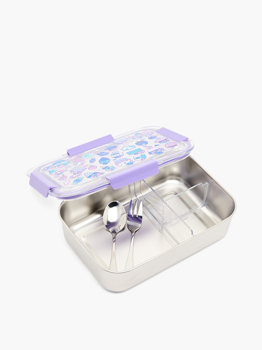 Ice Cream Print Bento Lunch Box with Compartments - 1.2 L
