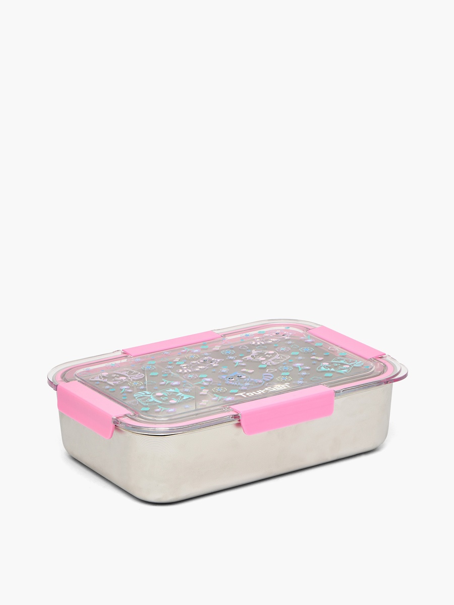 Cat Print Bento Lunch Box with 3 Compartments