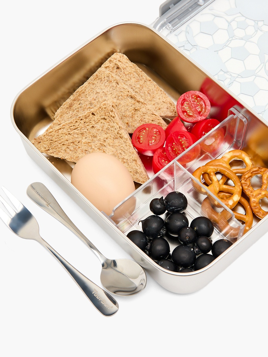 Football Print Bento Lunch Box with Compartments - 1.2 L