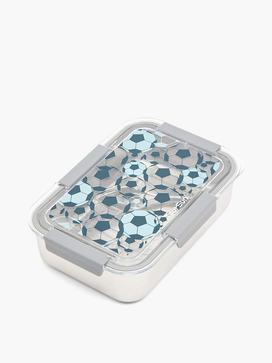 Football Print Bento Lunch Box with Compartments - 1.2 L