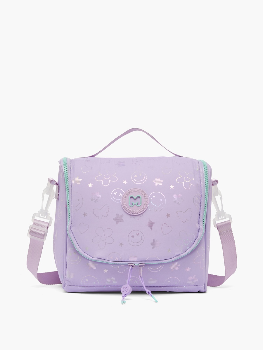 Holographic Print Lunch Bag with Zip Closure