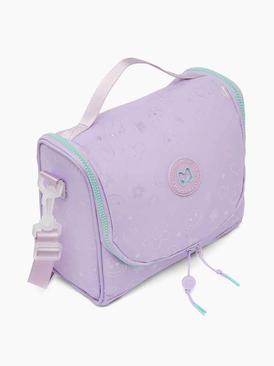 Holographic Print Lunch Bag with Zip Closure