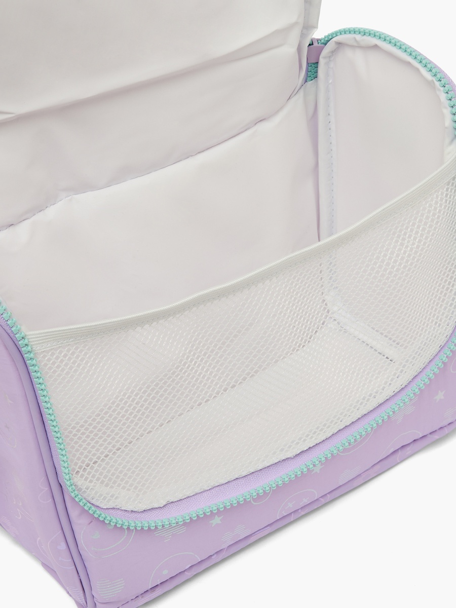 Holographic Print Lunch Bag with Zip Closure
