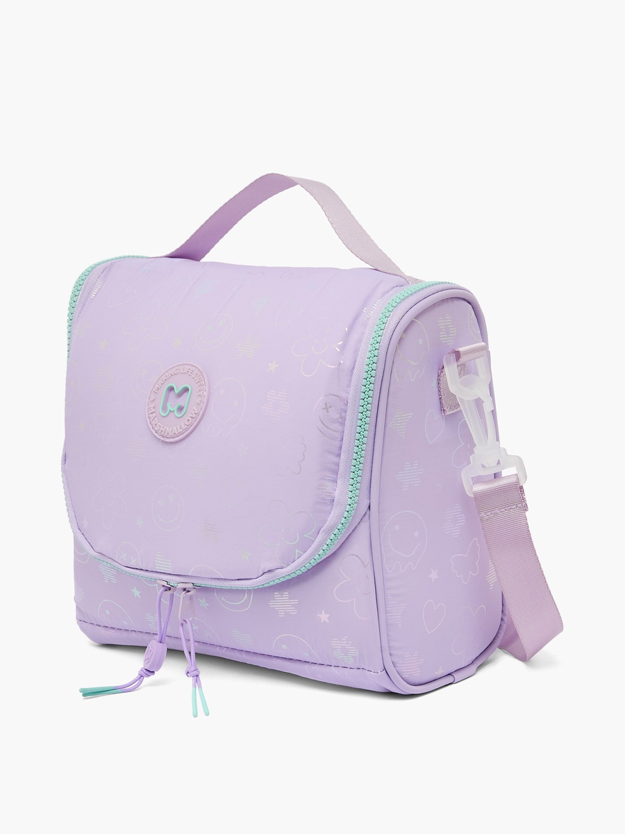 Holographic Print Lunch Bag with Zip Closure
