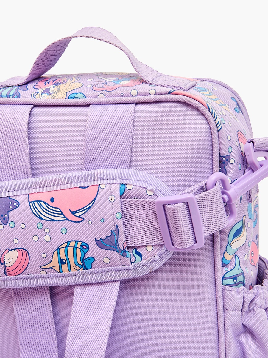 Graphic Print Lunch Bag with Zip Closure