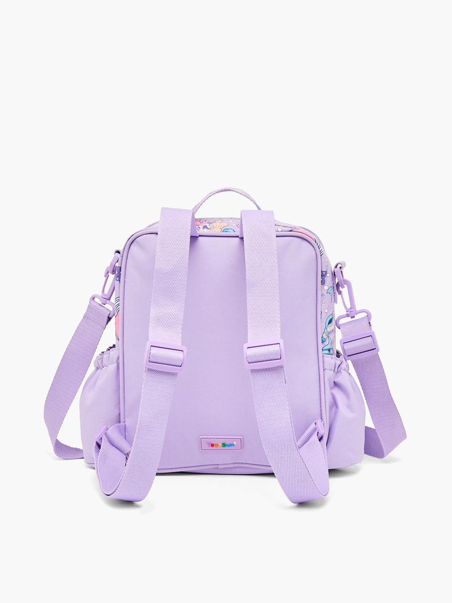 Graphic Print Lunch Bag with Zip Closure