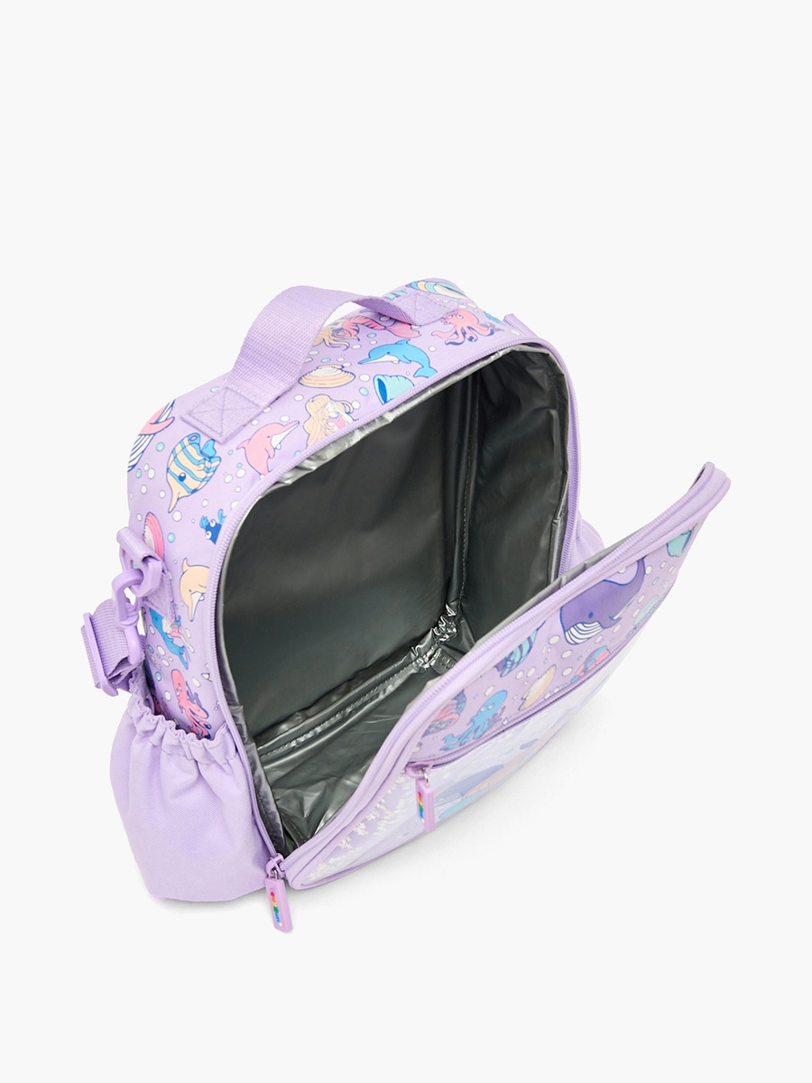 Graphic Print Lunch Bag with Zip Closure