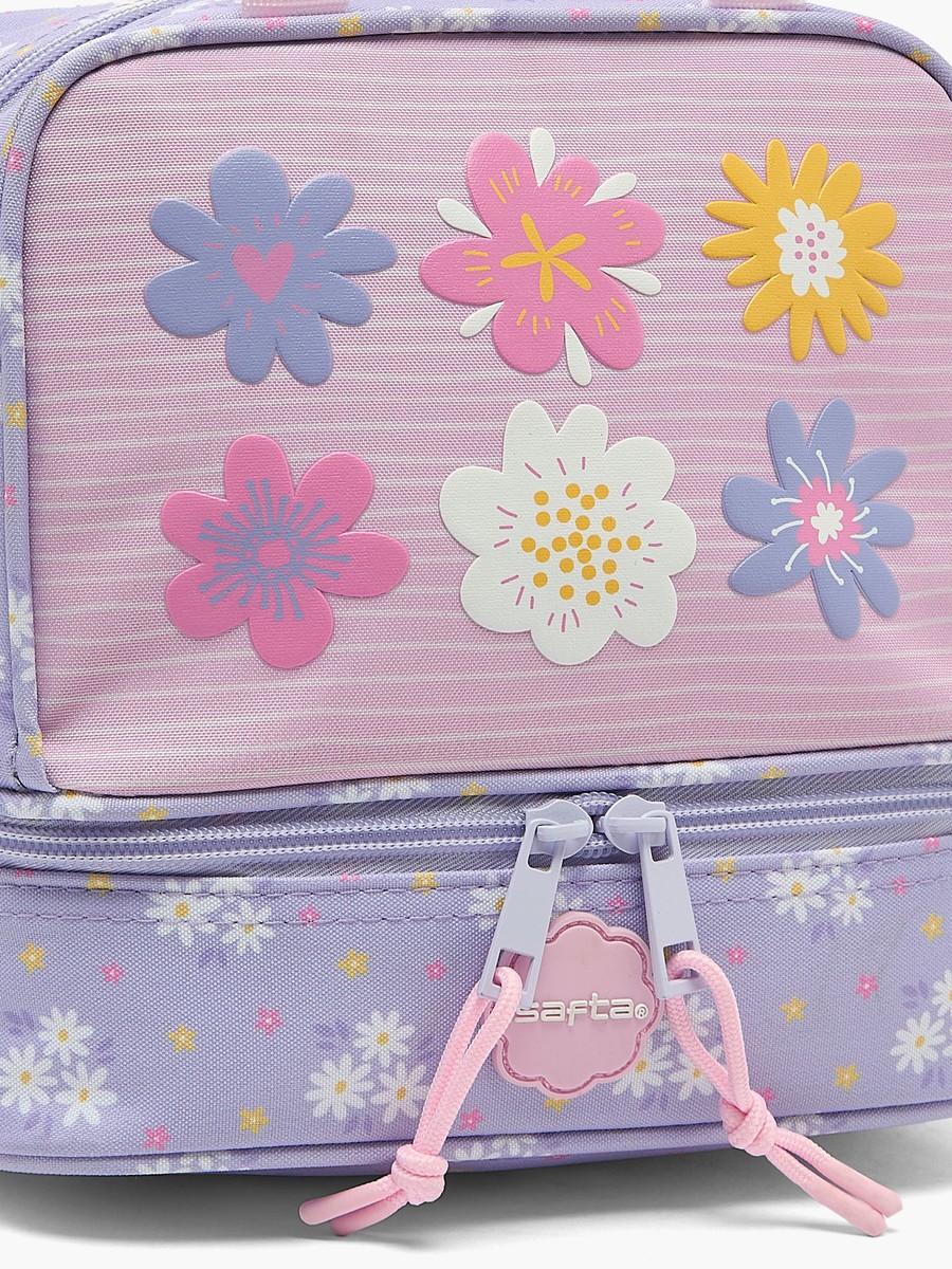 Floral Print Lunch Bag with Shoulder Strap