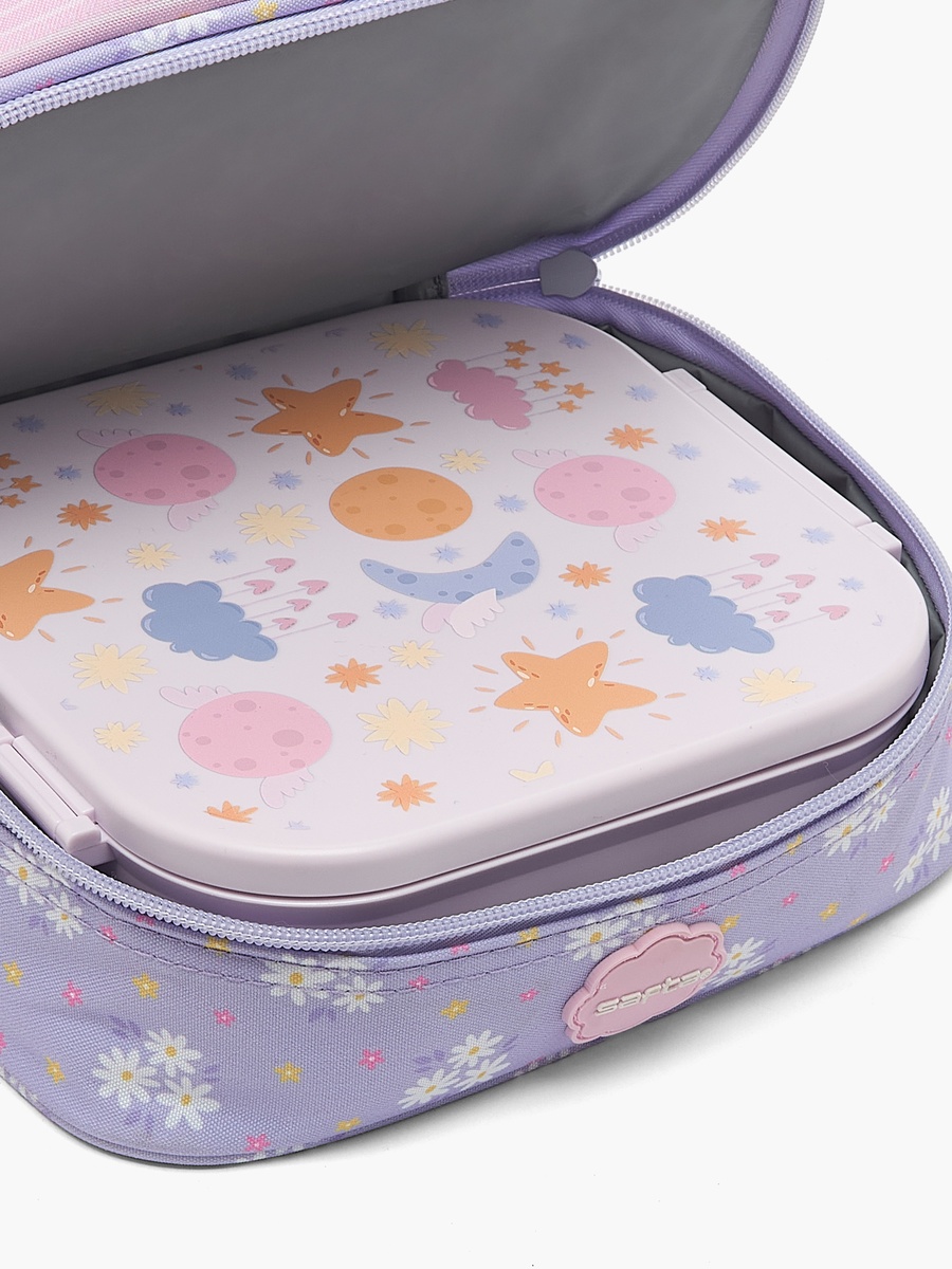 Floral Print Lunch Bag with Shoulder Strap