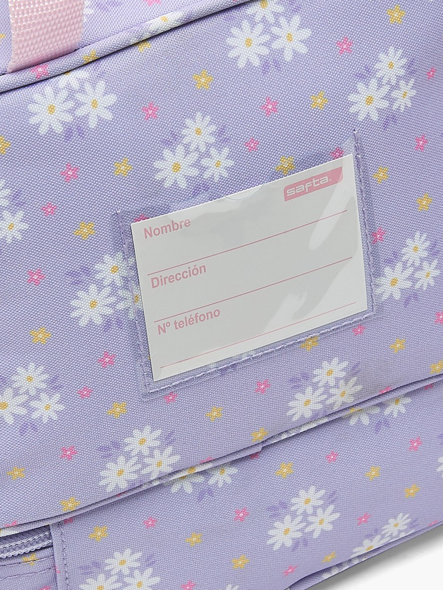 Floral Print Lunch Bag with Shoulder Strap
