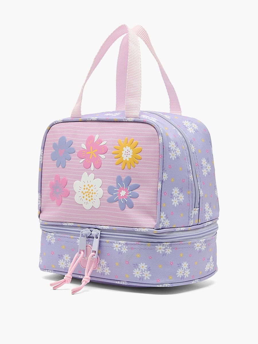 Floral Print Lunch Bag with Shoulder Strap