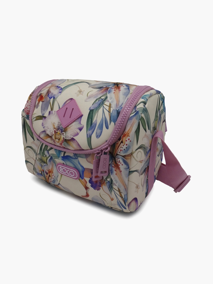 Floral Lunch Bag with Insulated Compartment