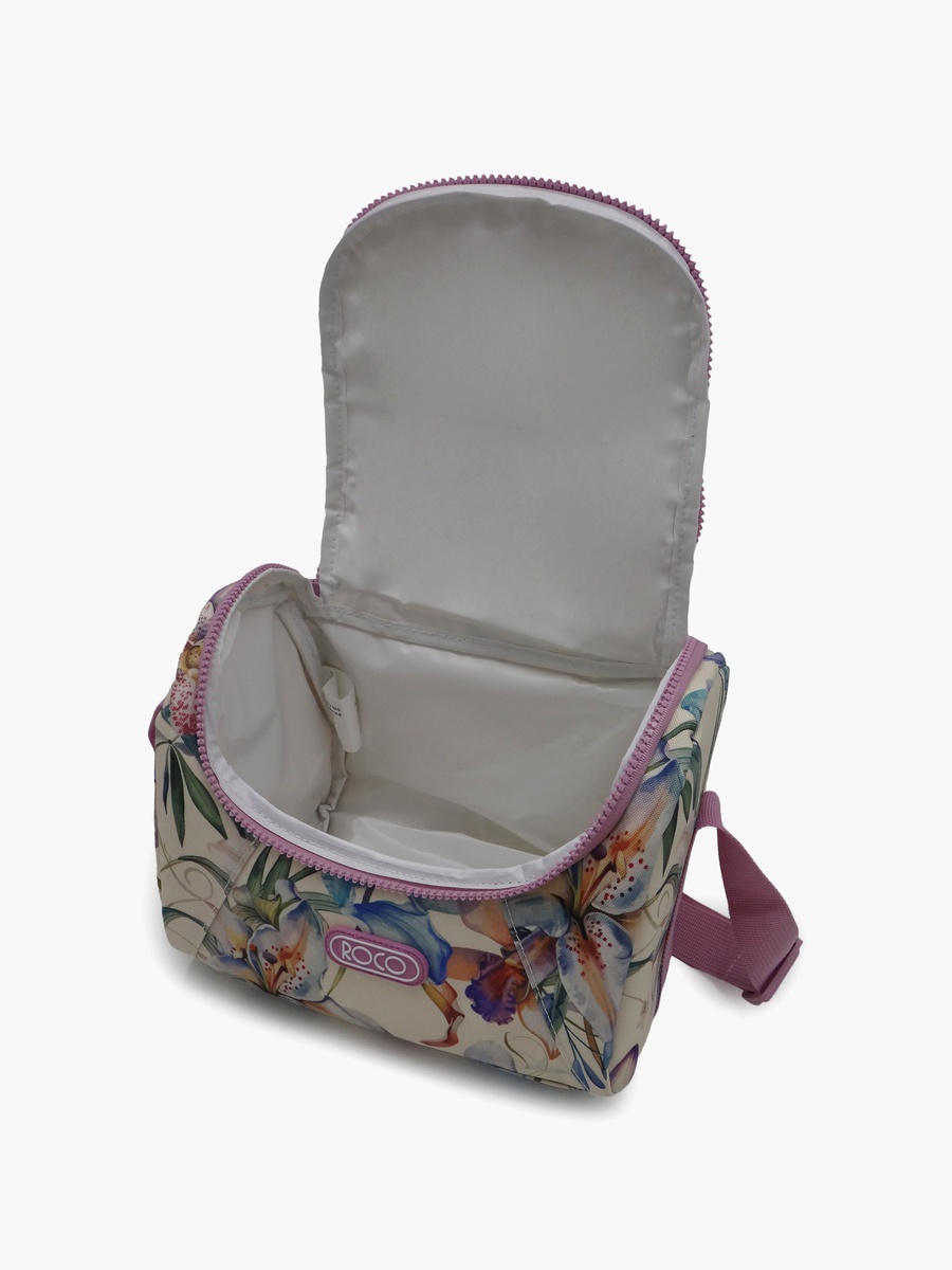 Floral Lunch Bag with Insulated Compartment