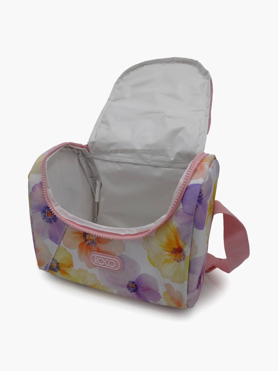 Floral Lunch Bag with Insulated Compartment