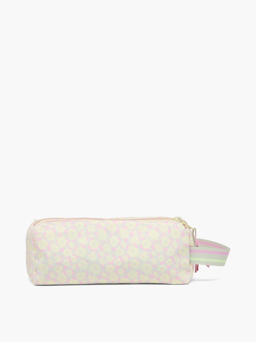 Floral Print Pencil Pouch with Dual Compartments