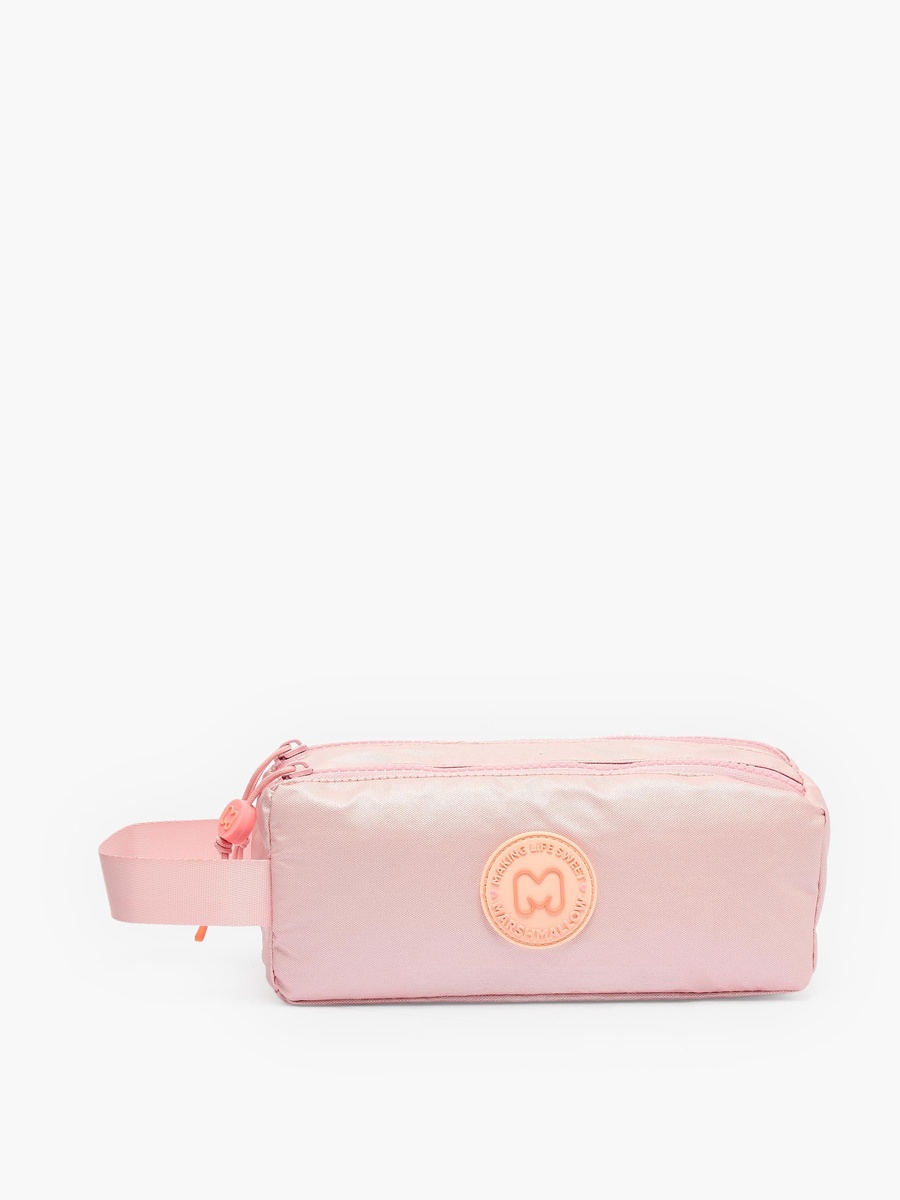 Applique Detail Pencil Pouch with 2 Compartments