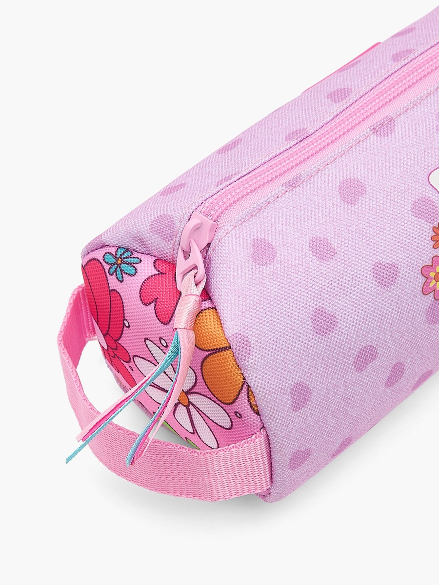 Slogan Print Pencil Pouch with Zip Closure