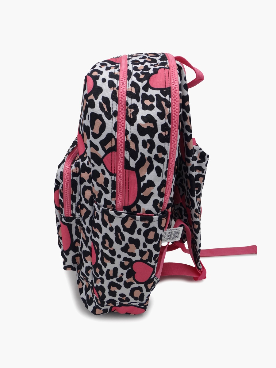 Animal Print 2-Piece School Backpack Set with Pencil Case - 17 Inch