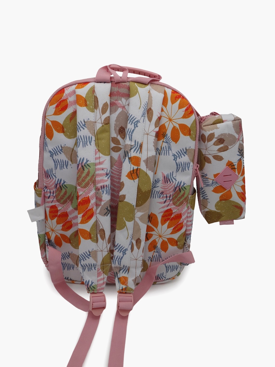 Floral 2-Piece School Backpack Set with Pencil Case - 17 Inch