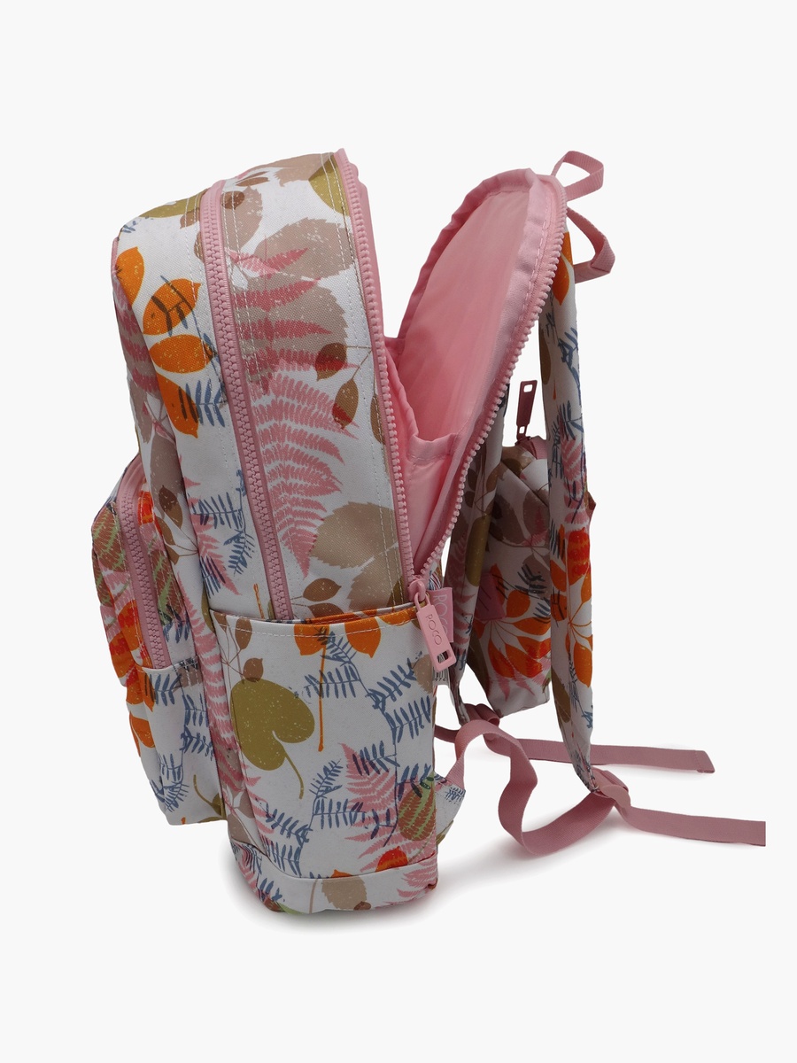 Floral 2-Piece School Backpack Set with Pencil Case - 17 Inch
