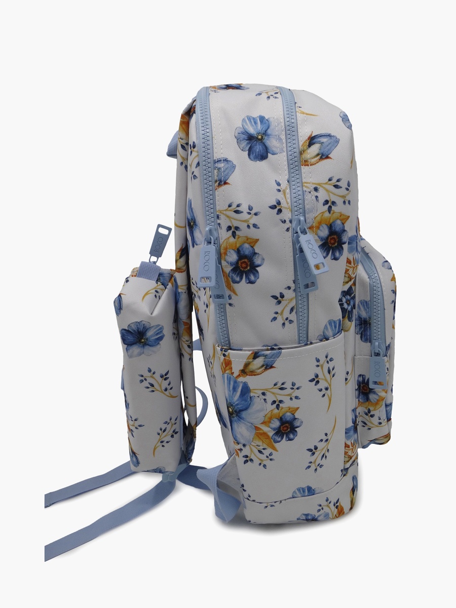 Floral 2-Piece School Backpack Set with Pencil Case - 17 Inch