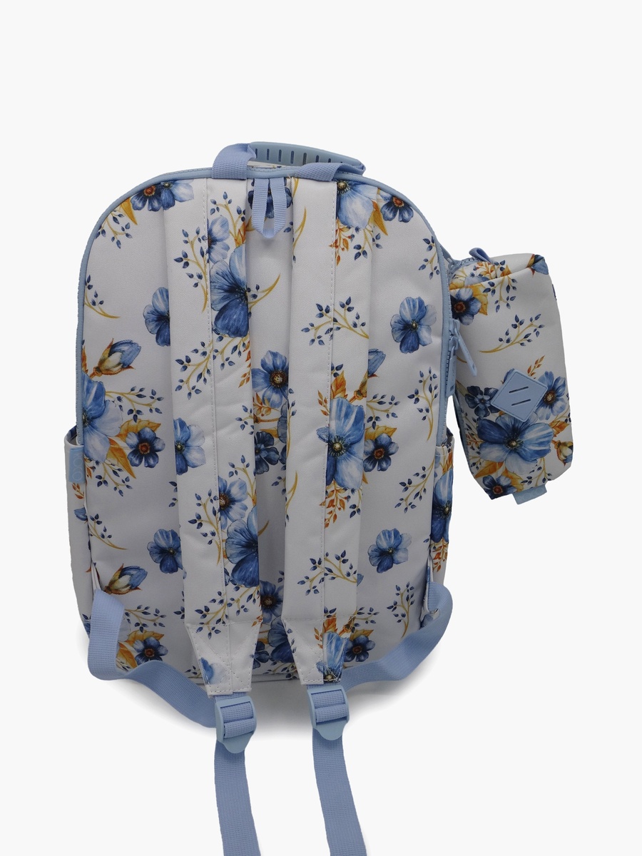 Floral 2-Piece School Backpack Set with Pencil Case - 17 Inch