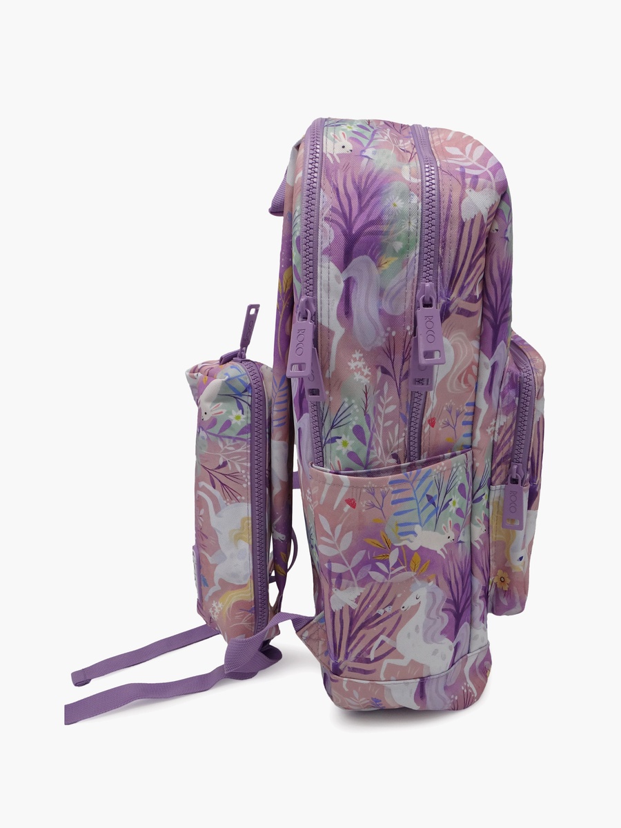 Floral 2-Piece School Backpack Set with Pencil Case - 17 Inch