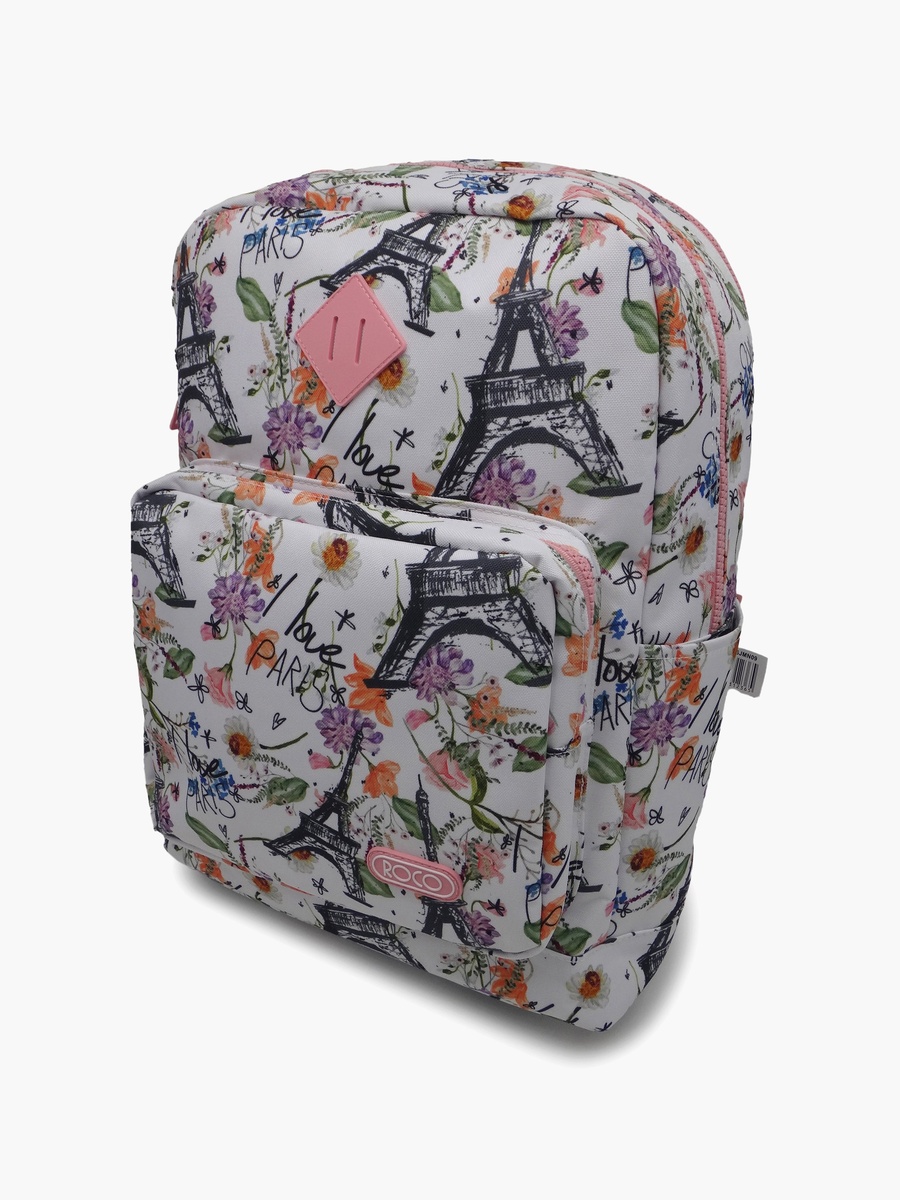 Floral 2-Piece School Backpack Set with Pencil Case - 17 Inch