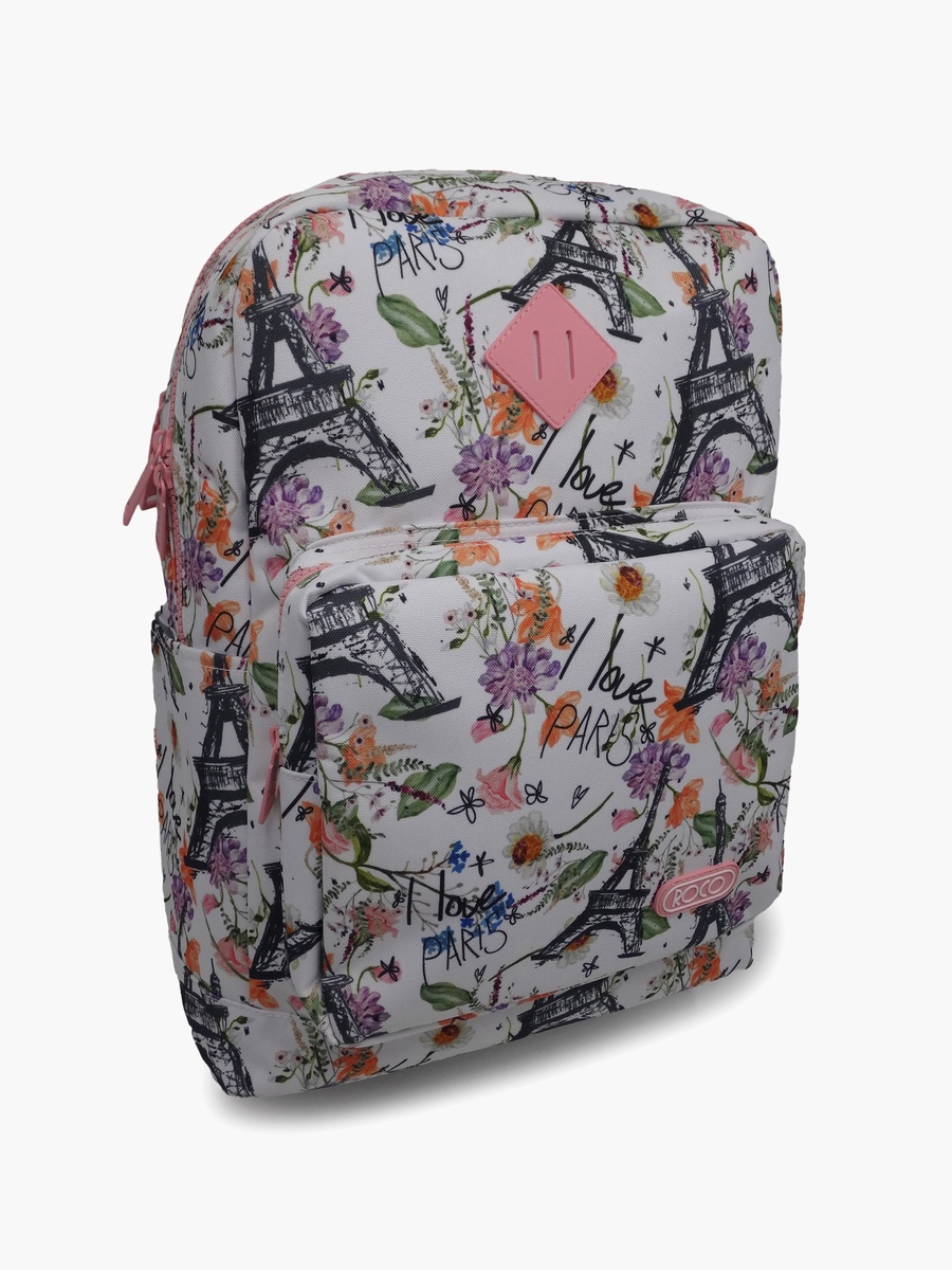 Floral 2-Piece School Backpack Set with Pencil Case - 17 Inch