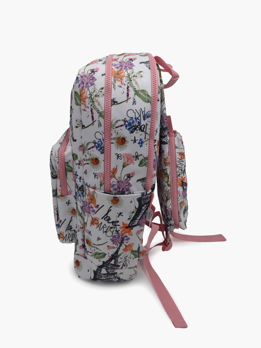 Floral 2-Piece School Backpack Set with Pencil Case - 17 Inch