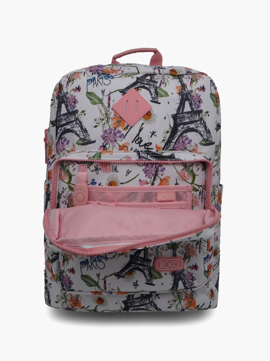 Floral 2-Piece School Backpack Set with Pencil Case - 17 Inch