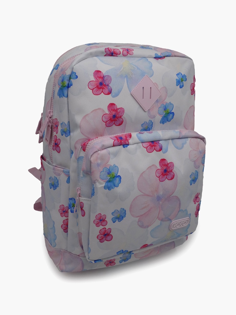 Floral 2-Piece School Backpack Set with Pencil Case - 17 Inch