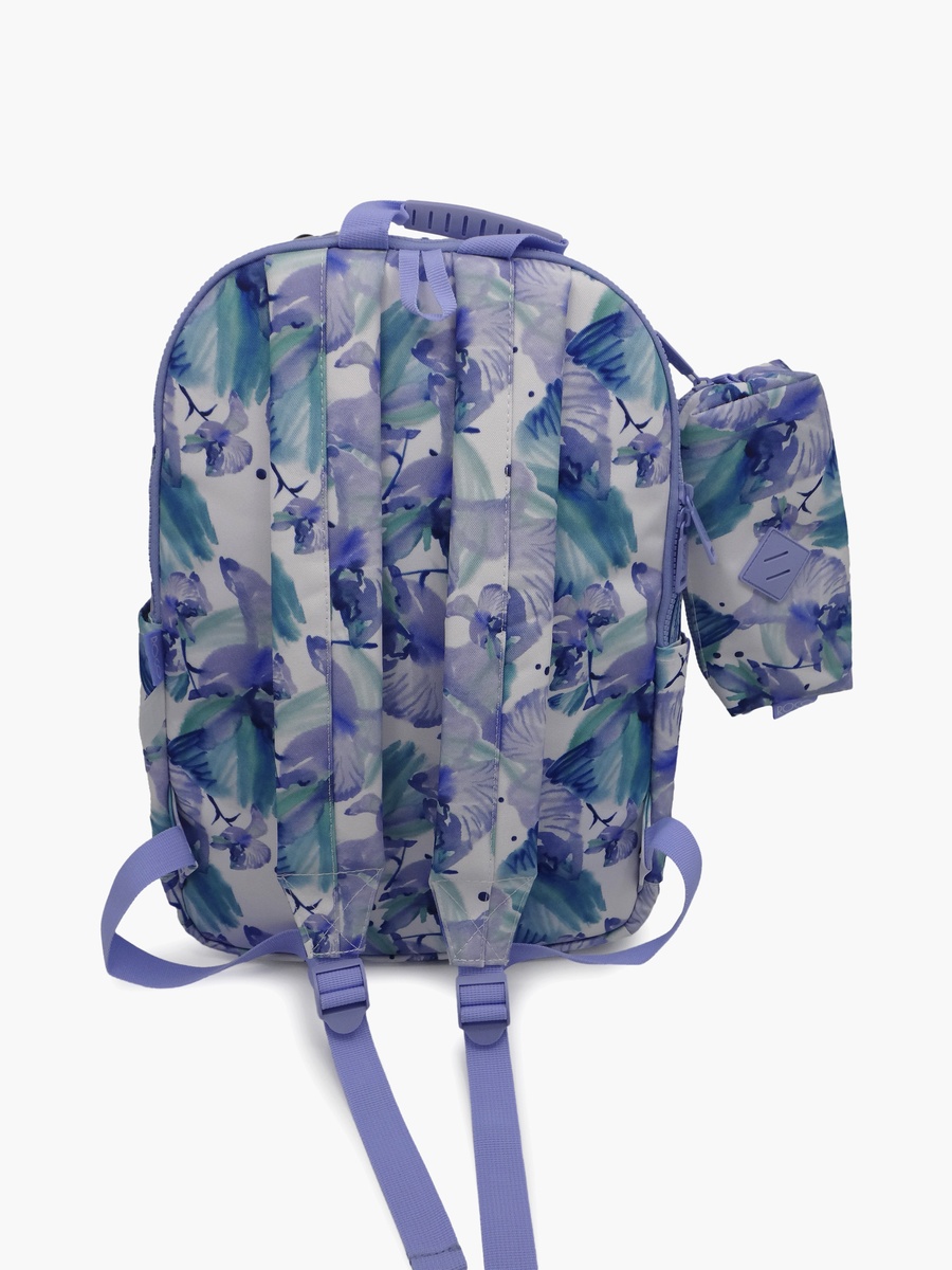 Floral 2-Piece School Backpack Set with Pencil Case - 17 Inch