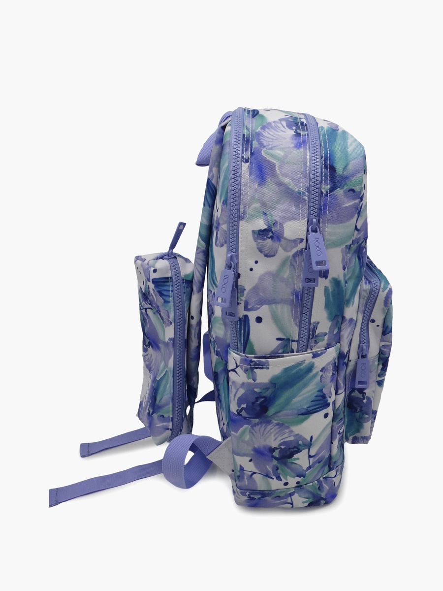 Floral 2-Piece School Backpack Set with Pencil Case - 17 Inch