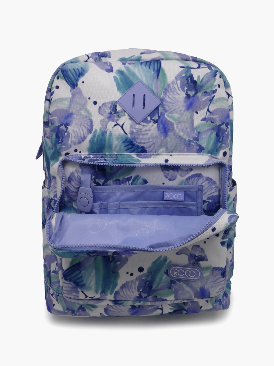 Floral 2-Piece School Backpack Set with Pencil Case - 17 Inch