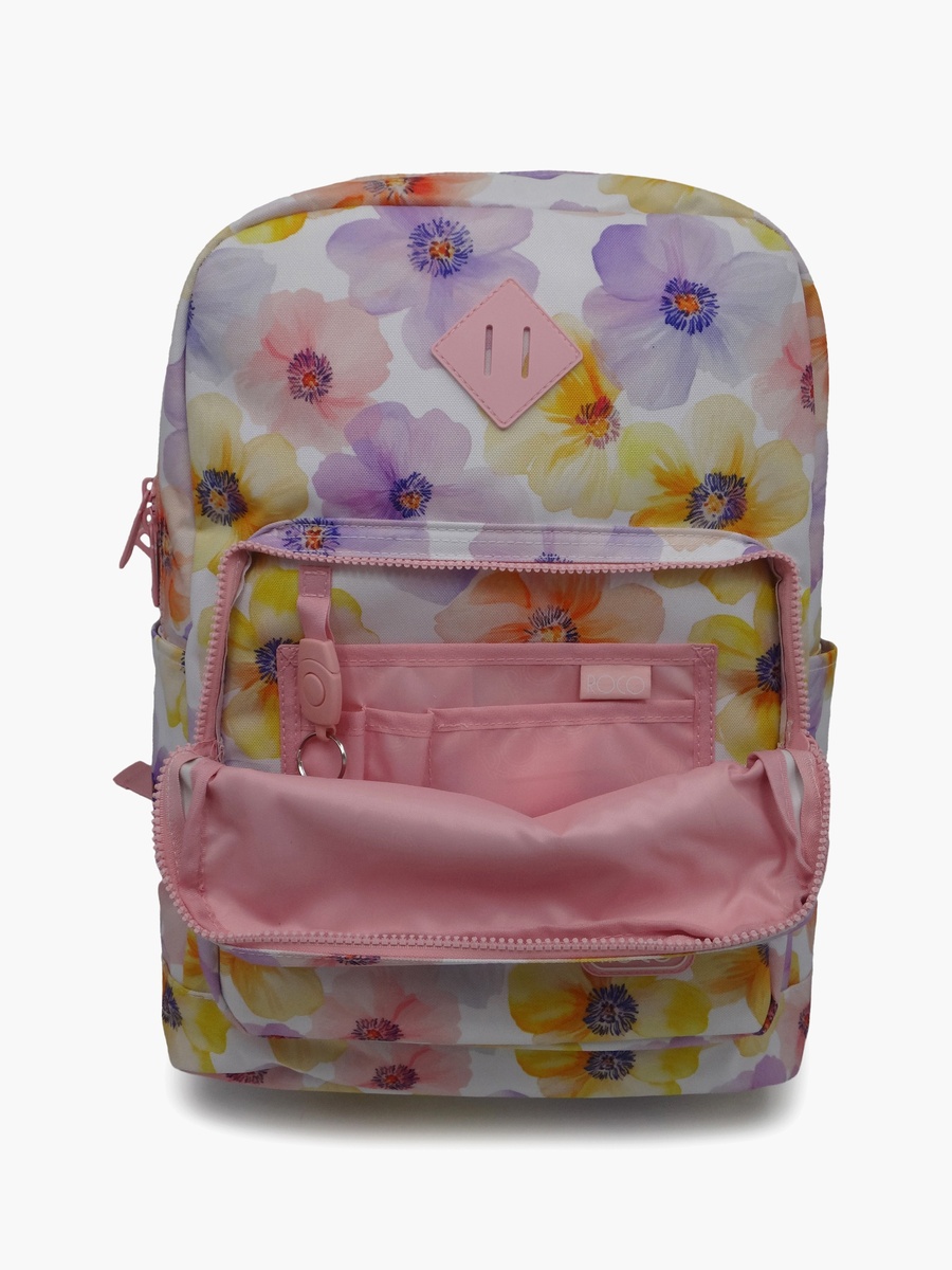 Floral 2-Piece School Backpack Set with Pencil Case - 17 Inch