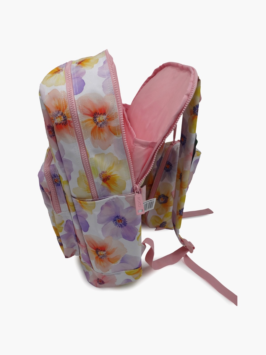 Floral 2-Piece School Backpack Set with Pencil Case - 17 Inch
