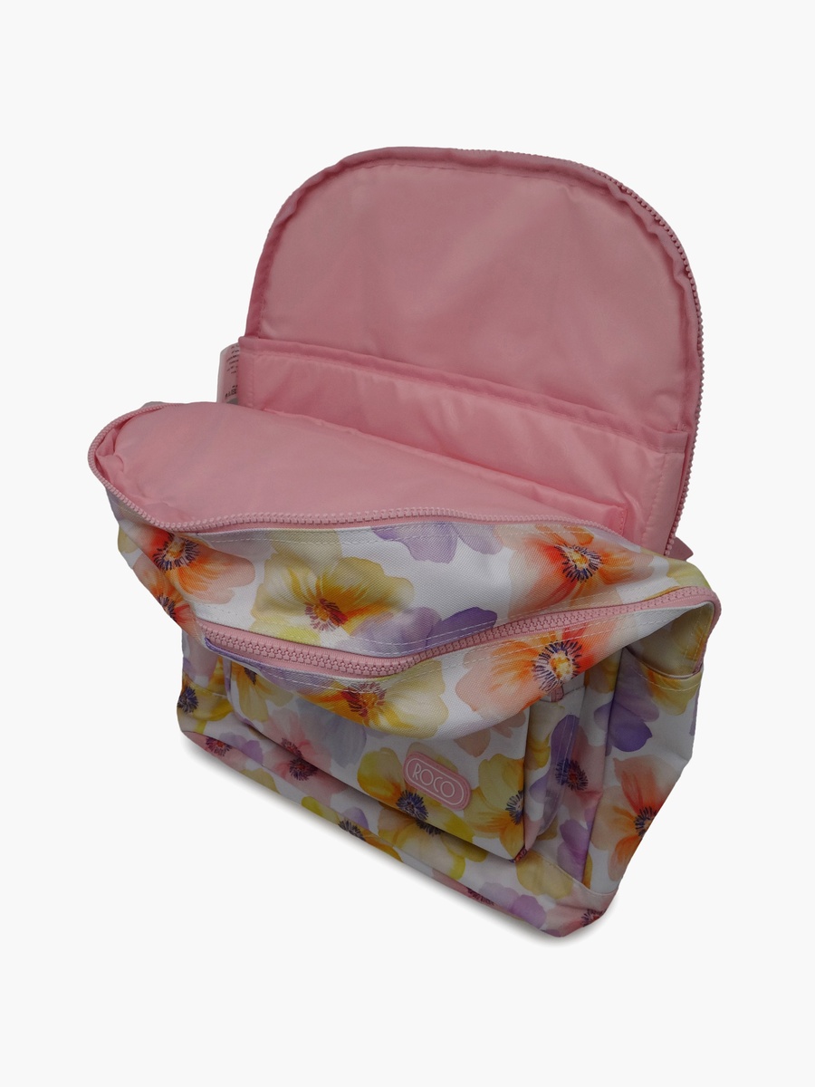 Floral 2-Piece School Backpack Set with Pencil Case - 17 Inch