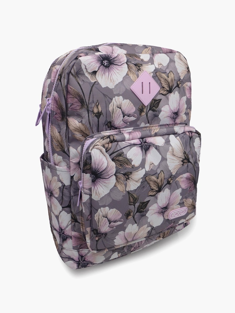 Floral 2-Piece School Backpack Set with Pencil Case - 17 Inch