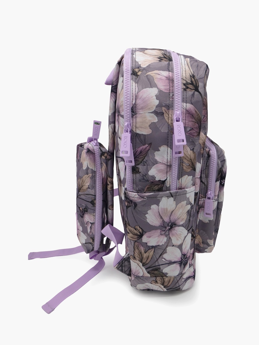 Floral 2-Piece School Backpack Set with Pencil Case - 17 Inch