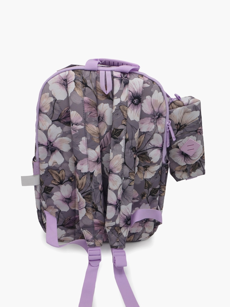 Floral 2-Piece School Backpack Set with Pencil Case - 17 Inch