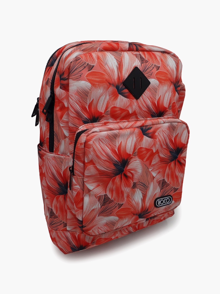 Floral 2-Piece School Backpack Set with Pencil Case - 17 Inch