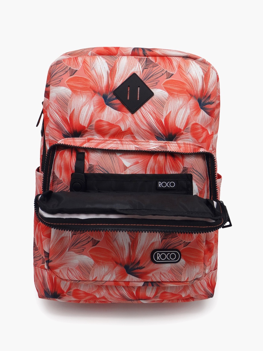 Floral 2-Piece School Backpack Set with Pencil Case - 17 Inch