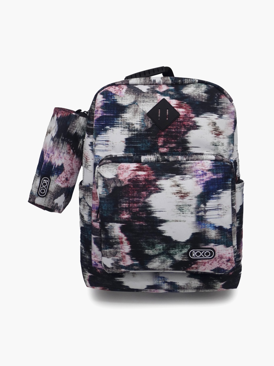 Floral 2-Piece School Backpack Set with Pencil Case - 17 Inch
