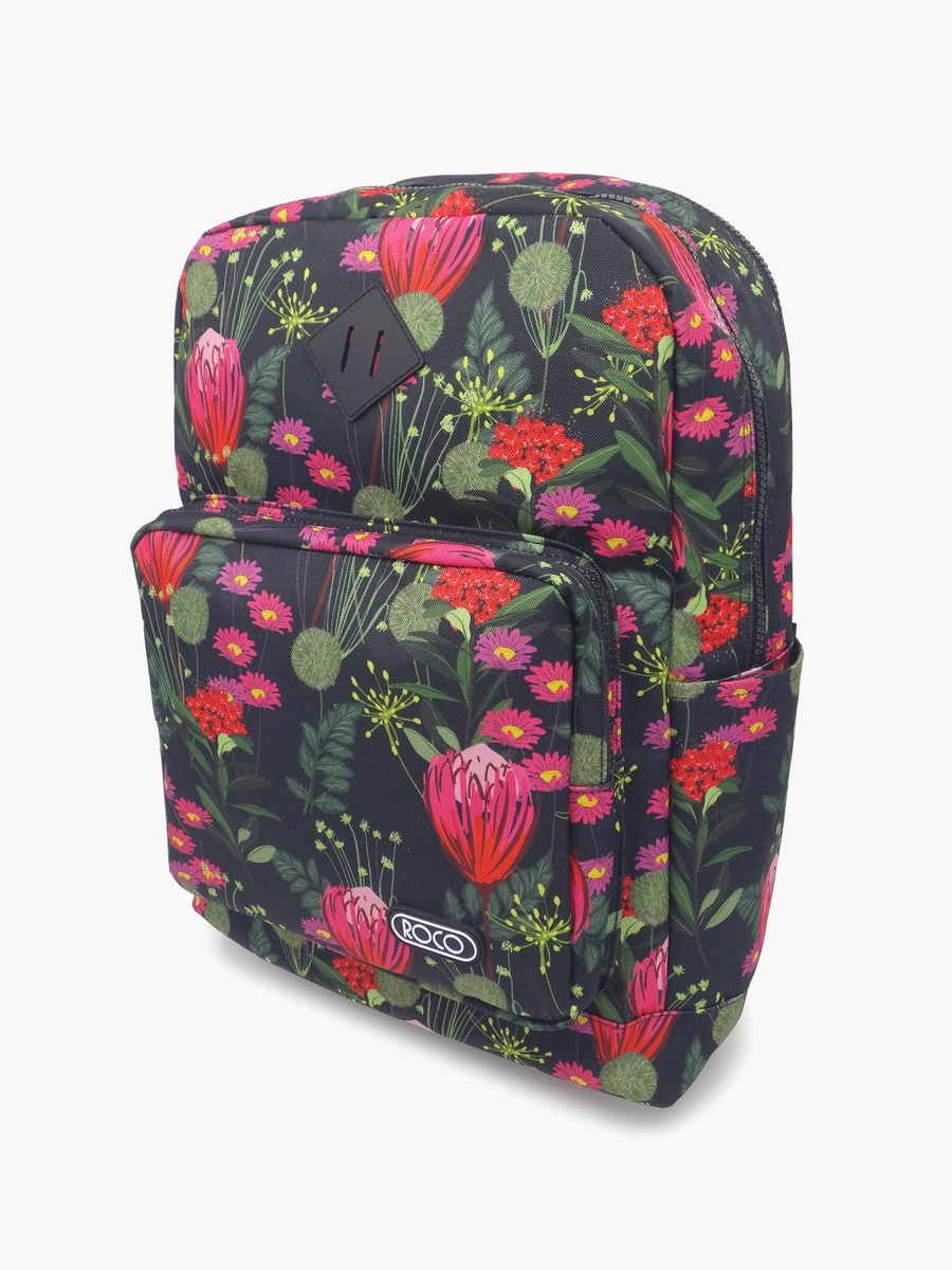 Floral 2-Piece School Backpack Set with Pencil Case - 17 Inch