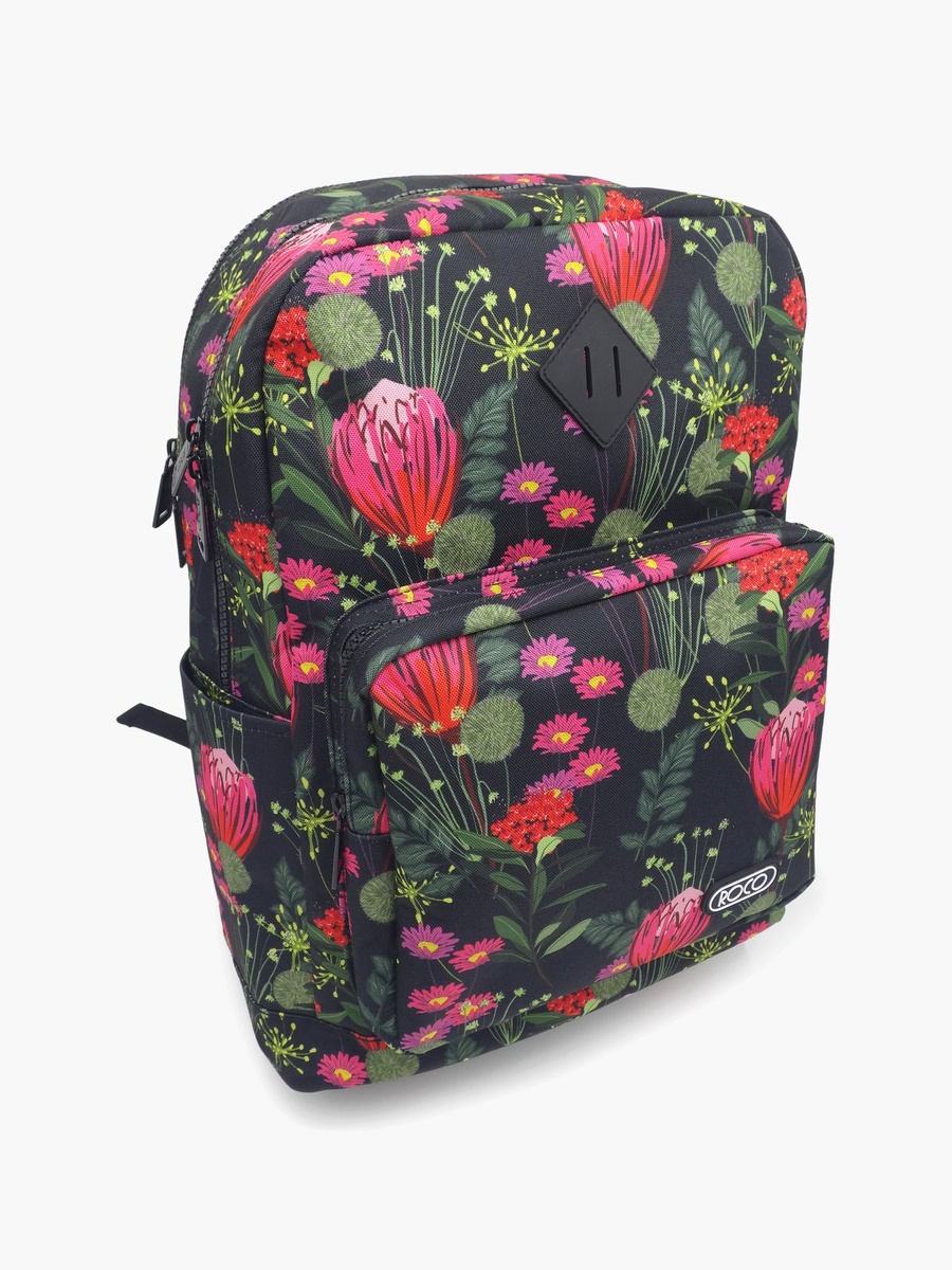 Floral 2-Piece School Backpack Set with Pencil Case - 17 Inch