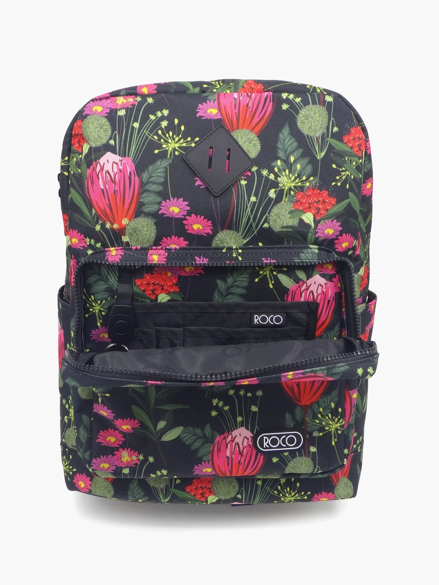 Floral 2-Piece School Backpack Set with Pencil Case - 17 Inch
