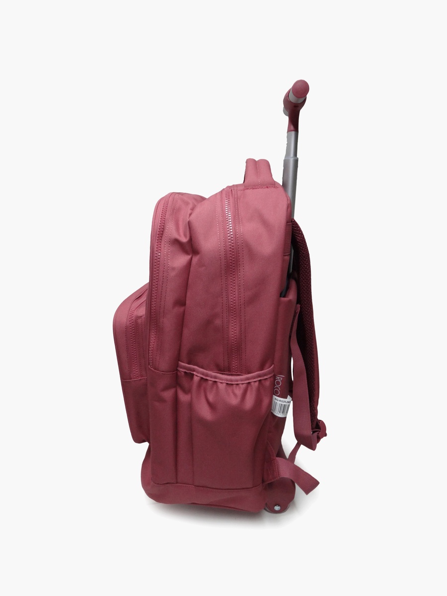 Plain 2-Piece School Trolley Bag Set with Pencil Case - 17 Inch